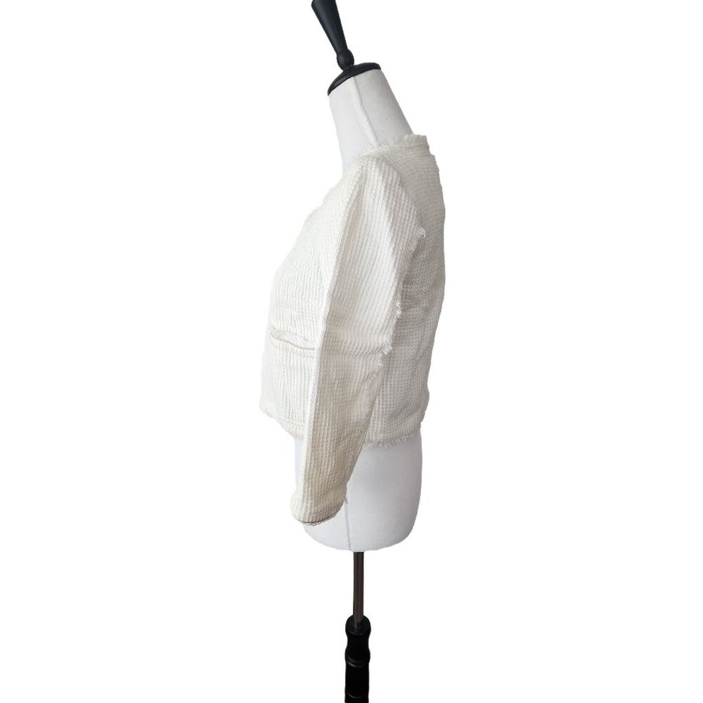 Zara Basic Small Crooped Jacket - 100% Cotton - W… - image 3